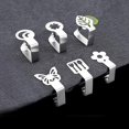 thumbnail image 4 of 6pcs Stainless Steel Tablecloth Clips Graphic Tablecloth Clips High Elasticity Mobile Fixed Clips (flowers), 4 of 4