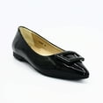 thumbnail image 2 of Black Patent Leather Pointed Toe Flats - 1936 Boutique Style 1752-W55, 2 of 8