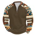 thumbnail image 2 of Blusas y camisas de manga larga con cuello redondo para hombre Sudadera con puños en los hombros estampada para hombre Blusa de poliéster de manga larga con cuello redondo para hombre, 2 of 3