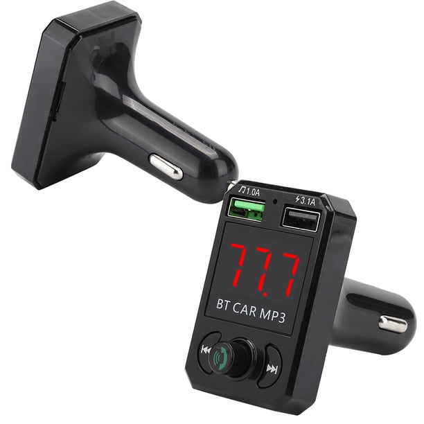cigarette lighter car mp3 player Bluetooth Car Bluetooth Hands-free FM Transmitter Car Charger with Digital Display compatible Mp3 Music Player 1.4 Inch LCD Screen Handsfree Call Fast Charging Adapter Accessories Feature Car Cigarette Lighter Socket Splitter