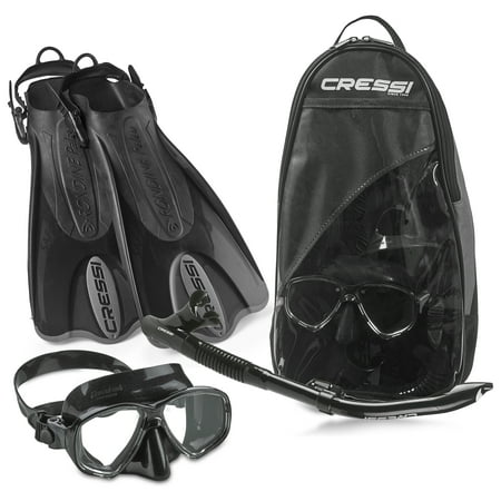 - Cressi Made In Italy Palau Short Brisbane Mask Fin Snorkel Set
