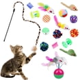 thumbnail image 3 of Goodwill 20 Pcs Cat Toys Kitten Toys Set, Collapsible Cat Tunnels for Indoor Cats, Interactive Cat Feather Toy, Fluffy Mouse Crinkle Balls Toys for Cat Puppy Kitty Kitten, 3 of 7