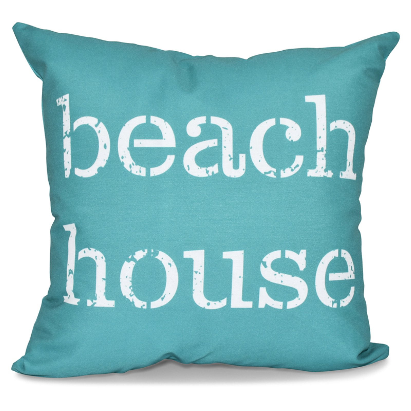 Simply Daisy 16" x 16" Beach House Word Print Pillow, Purple