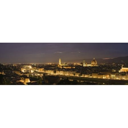 - Buildings in a city Ponte Vecchio Arno River Duomo Santa Maria Del Fiore Florence Tuscany Italy Poster Print