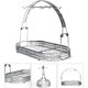 thumbnail image 2 of Soporte para tazas, soporte para tazas de café, organizador de platos, escurridor de tazas de hierro forjado, estante de secado para mostrador, mesa, cocina, restaurante, oficina (plata A), 2 of 4