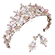 thumbnail image 1 of Corona Tocado Con Aretes Cristal De Novia Malubero Malu1790, 1 of 3