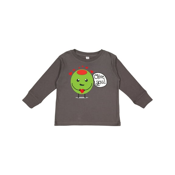 Inktastic Olive You Boys or Girls Long Sleeve Toddler T-Shirt