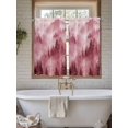 thumbnail image 4 of Pink Mountain Bathroom Window Curtain, Misty Forest Nature Woodland Pine Tree Landscape Light Filtering Coffee Kitchen Curtains, Bedroom Living Room Curtains 2 Panel 84"x45", 4 of 6