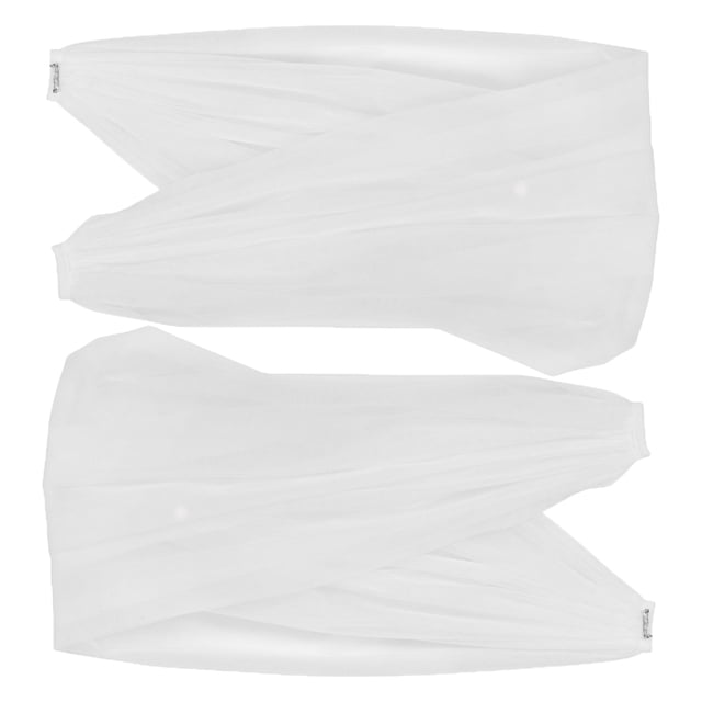 ColoMX Vestidos de boda de manga desmontables de 2 piezas mangas de tul mangas de malla accesorio nupcial extraíble para ópera y banquetes para fiestas