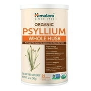 Himalaya Organic Psyllium Whole Husk for Daily Fiber, Weight Management and Glucose Support, 12 oz