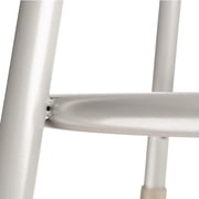 NPS 6400 Series 19-27 Modern Vinyl Padded Steel Metal Heavy Duty Stool in Gray