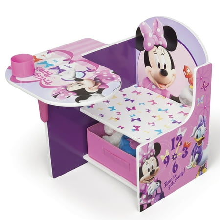 UPC: 0080213024925 | Disney Minnie Mouse Chair Desk with Storage Bin by Delta Children  Pink