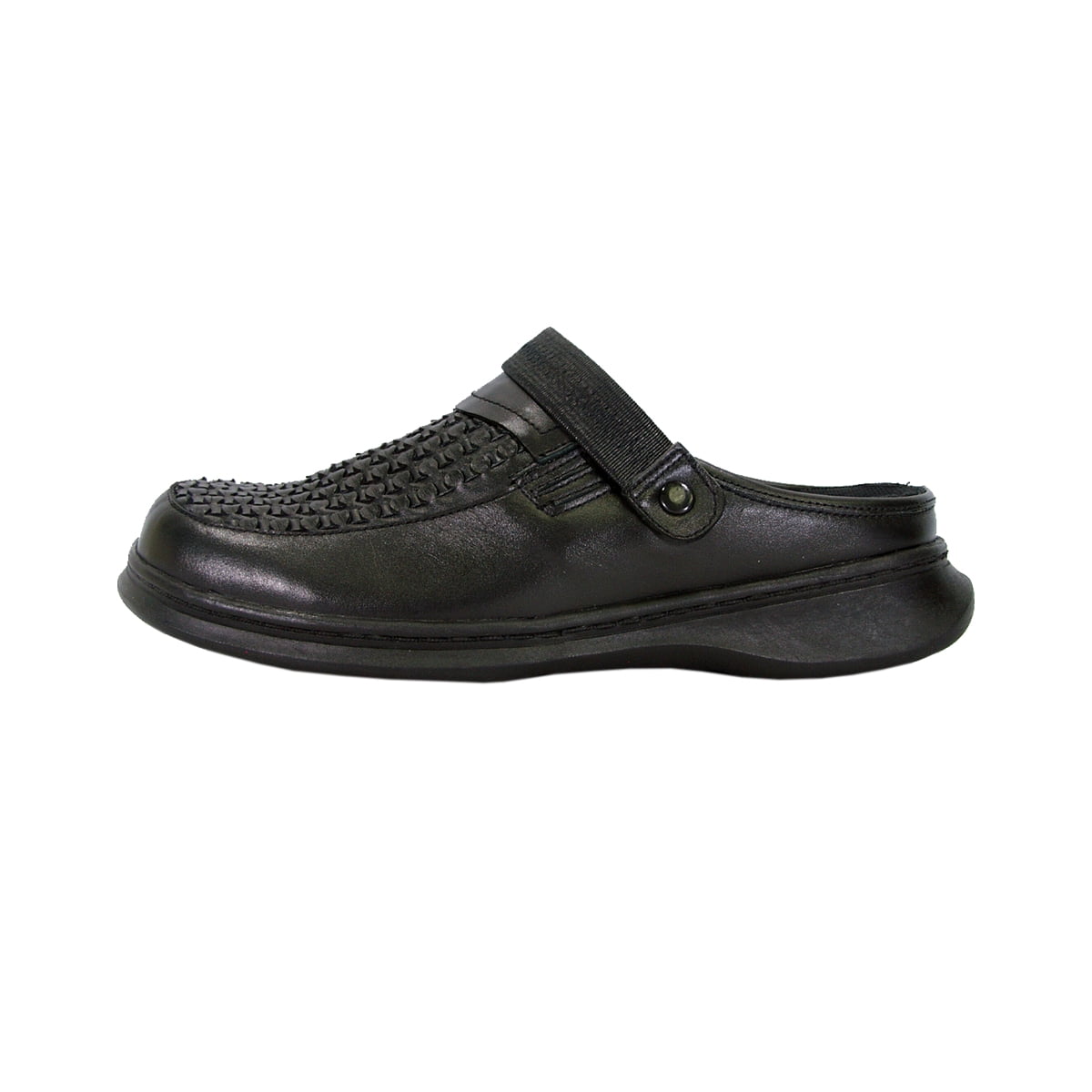 24 HOUR COMFORT Marcy Wide Width Comfort Clog For Work and Casual Attire BLACK 6