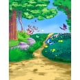 thumbnail image 1 of BSDHOME Polyester Cartoon Forest Tree Grass Butterfly for Children Photography Backdrops Photo Props Studio Background 5x7ft, 1 of 2