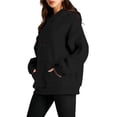 thumbnail image 3 of Sudaderas con Capucha Extragrandes para Mujer, Sudaderas de Forro , Suéteres de Moda para Otoño e Invierno Negro XL, 3 of 9