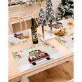 thumbnail image 3 of Christmas Placemats Set of 6, Red Truck Gnome Place Mats Xmas Tree Cardinal Bird Pine Cones Placemat Table Decoration for Kitchen Table Dinner Xmas Holiday Party Home Decor Indoor Outdoor 13x19 Inch, 3 of 9