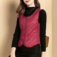thumbnail image 3 of STETMN Sleeveless Down Vest for Women Lightweight Quilted Ruched Vest Fall Winter Thicked Warm Vests, 3 of 3
