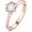 Rose Gold Plated, variant on Classic 0.5-2ct Round Cut Moissanite Solitaire Engagement Rings for Women, 14K White Yellow Rose Gold Plated 925 Sterling Silver Promise Ring, Simulated Diamond Anniversary Rings D-F VVS