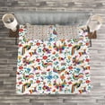thumbnail image 3 of Ambesonne Mexican Quilted Bedspread Set 3 Pcs, Natural Inspiration Art, Queen Size, Multicolor, 3 of 3
