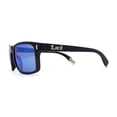 thumbnail image 3 of Locs Color Mirror Sport Rectangle Horn Rim Gangster Sunglasses Blue Mirror, 3 of 4