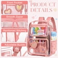 thumbnail image 4 of DAKIMOE Clear Backpack Heavy Duty Stadium Approved School Cute Transparent Backpacks Clear Bag Travel, 4 of 9