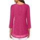 thumbnail image 5 of Karight Women's Fashion Printed T-shirt 3/4 Sleeves Blouse Round Neck Casual, 5 of 6