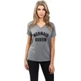 thumbnail image 2 of Thread Tank Mermaid Queen Women's Relaxed V-Neck T-Shirt Tee Heather Grey Small, 2 of 6