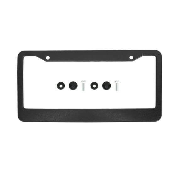 Unique Bargains Aluminium Alloy License Plate Holder Durable Mirror Polished License Plate Holder Black