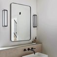 ANDY STAR Wall Mirror, 24x36 inch Black Bathroom Mirror, Stainless
