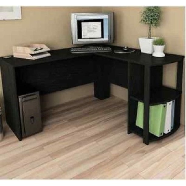 Computer Corner Desk L Shaped Workstation Home Office Student Furniture Black Rv Walmart Com Walmart Com