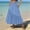 *Blue, variant on Women's High Waisted Tiered Midi Skirt,Casual Elastic Waist Flowy Skirt with Pockets Beige,Women's Plus L
