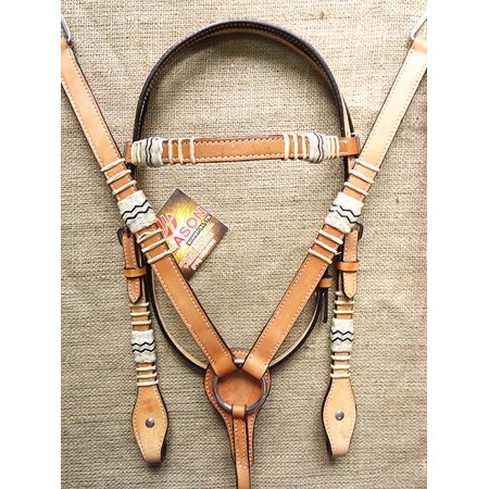 - HILASON WESTERN RAWHIDE BRAIDED AMERICAN LEATHER HORSE HEADSTALL BREAST COLLAR