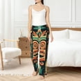 thumbnail image 5 of Women Pajama Pants Casual Lightweight Lounge Yoga Bottoms, Retro Tiki Hawaiian Vintage, 5 of 5