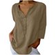 thumbnail image 5 of Vestidos Casuales Para Mujer, Blusas De Mujer De Moda Blusas de verano para mujer, de manga 3/4, lisas, con cuello en V y bolsillos, 5 of 7