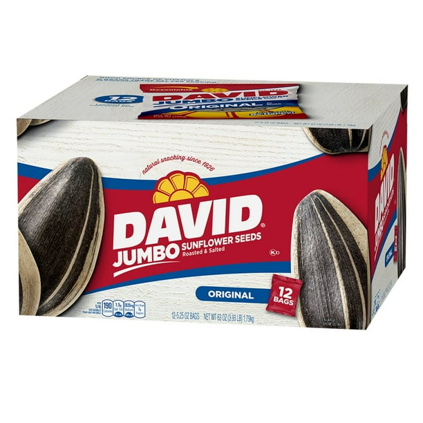 Branded David Jumbo Sunflower Seeds (5.25 oz., 12 ct.)