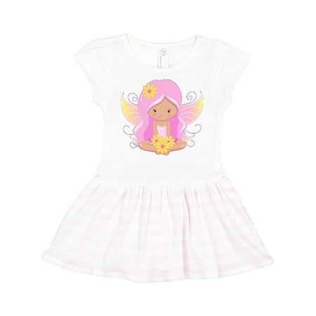 

Inktastic Pink Flower Fairy Gift Toddler Girl Dress