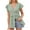 Green, variant on QLEICOM Women 2023 Summer Tops T-shirt Hollowed Out Tucked Waist Edge Peplum Sleeve Shirt Top Short Sleeve Short Sleeve V-neck Tops Black S, US Size 4