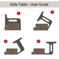 thumbnail image 6 of 3-in-1 Convertible Sleeper Sofa Bed,Modern Velvet Loveseat Couch with Pull Out Bed,Small Loveseat Futon Sofa Bed with Convertible Office Desk,Beige, 6 of 9