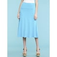 thumbnail image 2 of Made by Johnny Women's Lightweight Fold Over Flared Midi Skirt XXL AQUA, 2 of 6