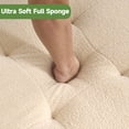 thumbnail image 4 of Cloudy Sectional L - Shaped Couch Comfy No Assembly Required Cloud Couch with Deep Seat, All Sponge Fluffy Couch with Sleeper Chaise for Living Room Apartment(Beige), 4 of 9