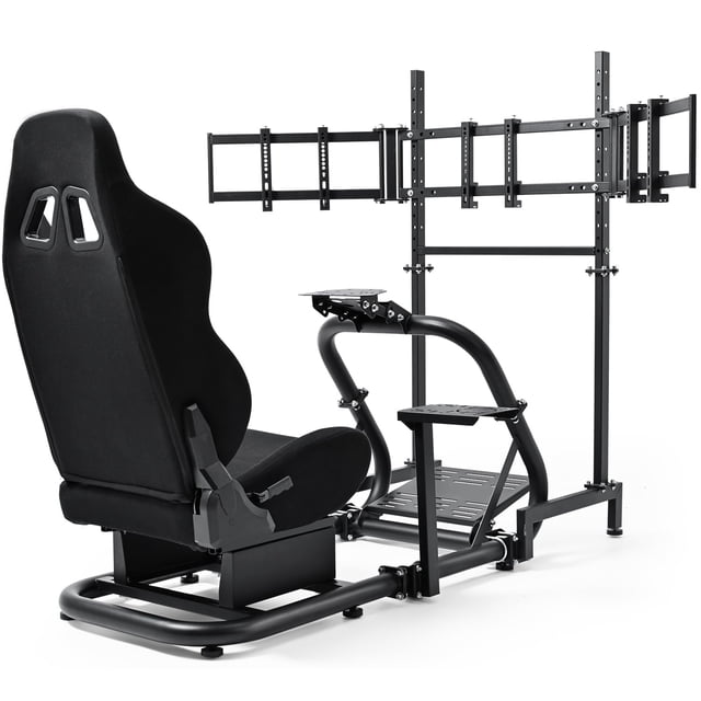 Simulador de carreras Cockpit Dardoo con soporte triple para monitor