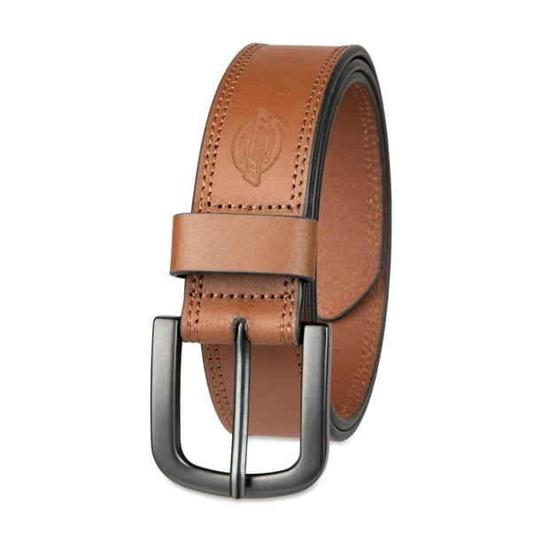 Cinturón Dickies de piel de 3,8 cm de ancho con puntadas en dos hileras para hombre