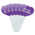 thumbnail image 1 of Hot Air Balloons Heart Love Cupcake Picks Toppers - Set of 6, 1 of 1