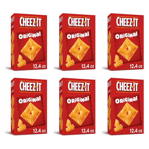 Cheez-It Original Cheese Crackers, Baked Snack Crackers, 12.4 oz (Pack of 6)