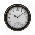 thumbnail image 1 of Weatherproof 12" Outdoor Wall Clock with Thermometer for Garden Decoration, 1 of 5
