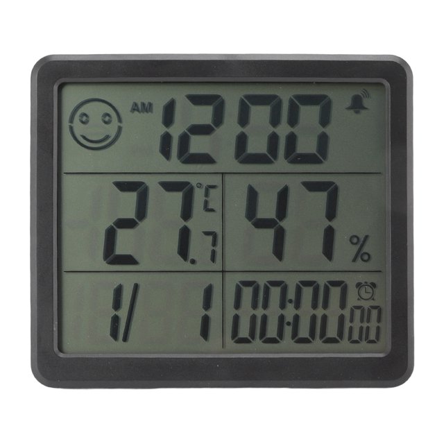 Termómetro Digital Para El Hogar, Higrómetro, Despertador, Inducción Sensible, Higrómetro Electrónico De Alta Precisión Con Pantalla LCD De 5 Pulgadas