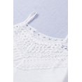 thumbnail image 3 of ABPHQTO Top de hombros descubiertos con encaje en contraste blanco para mujer, 3 of 5