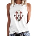 thumbnail image 2 of DailyTrove Women's Geometric Print Sleeveless Tank Top - Polyester Casual Summer & Festival Wear, Stylish for Outings, 2 of 4