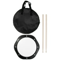 OATIPHO Durable Black Drum Practice Pad Made of Nylon and TPE for Home Use Suitable for Beginners and Advanced Drummers