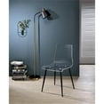 thumbnail image 2 of A La Carte Set of 2 Clear Acrylic Dining Chairs w/Black Metal Base, 2 of 4